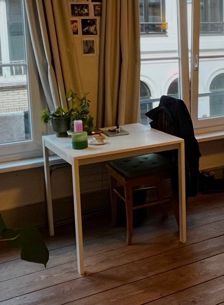 IKEA tafel Vihals, Huis en Inrichting, Ophalen, Gebruikt, Vierkant
