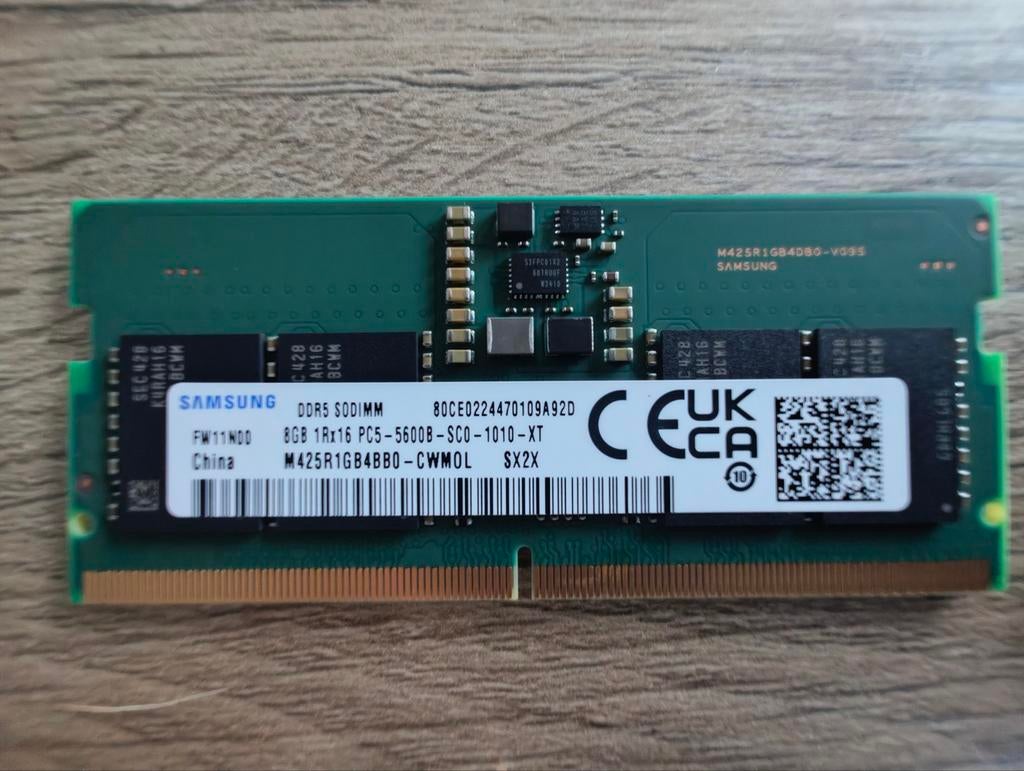 Nieuw! Samsung DDR5 SODIMM - 8GB - 5600Mhz, Computers en Software, RAM geheugen, Ophalen, 8 GB, Nieuw, DDR5