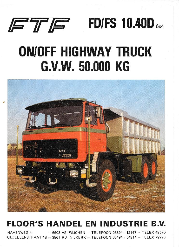 FTF Trucks, Boeken, Auto's | Folders en Tijdschriften, Zo goed als nieuw, Overige merken, Ophalen of Verzenden
