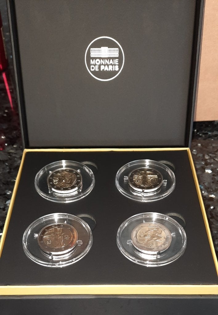 Coffret 4x 2 euro Belle épreuve JO Paris 2021 à 2024 900 ex., Enlèvement ou Envoi, France, 2 euros, Série