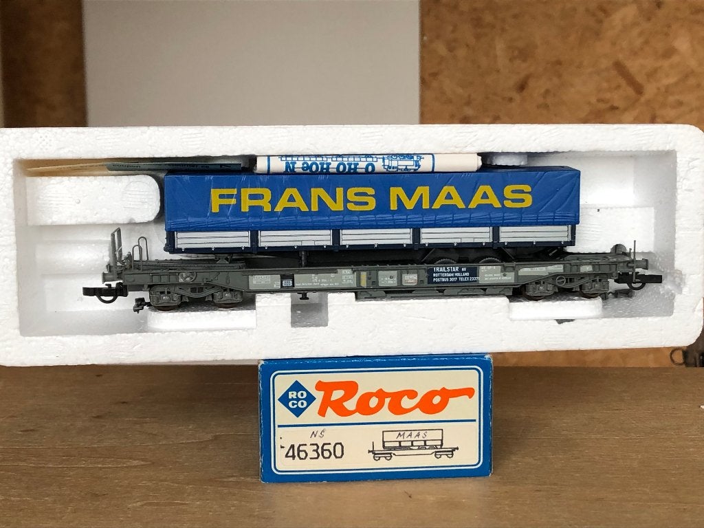 ROCO 46360 NS WAGON KANGOUROU FRANS MAAS HO, Wagon, NS, Roco, Utilisé