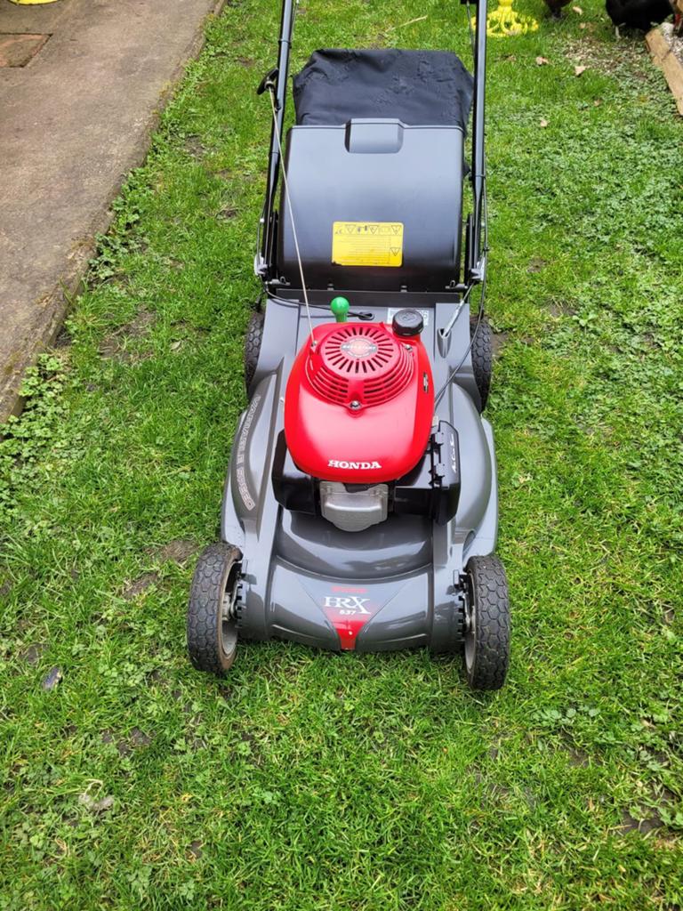 Tondeuse Honda HRX 537 mulching excellent état, Enlèvement, Bac de ramassage