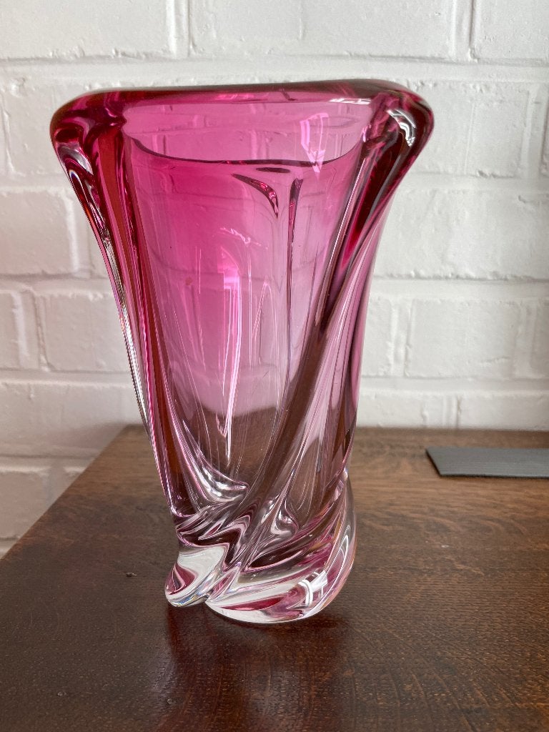 Roze vaas Val Saint Lambert, Antiek en Kunst, Ophalen