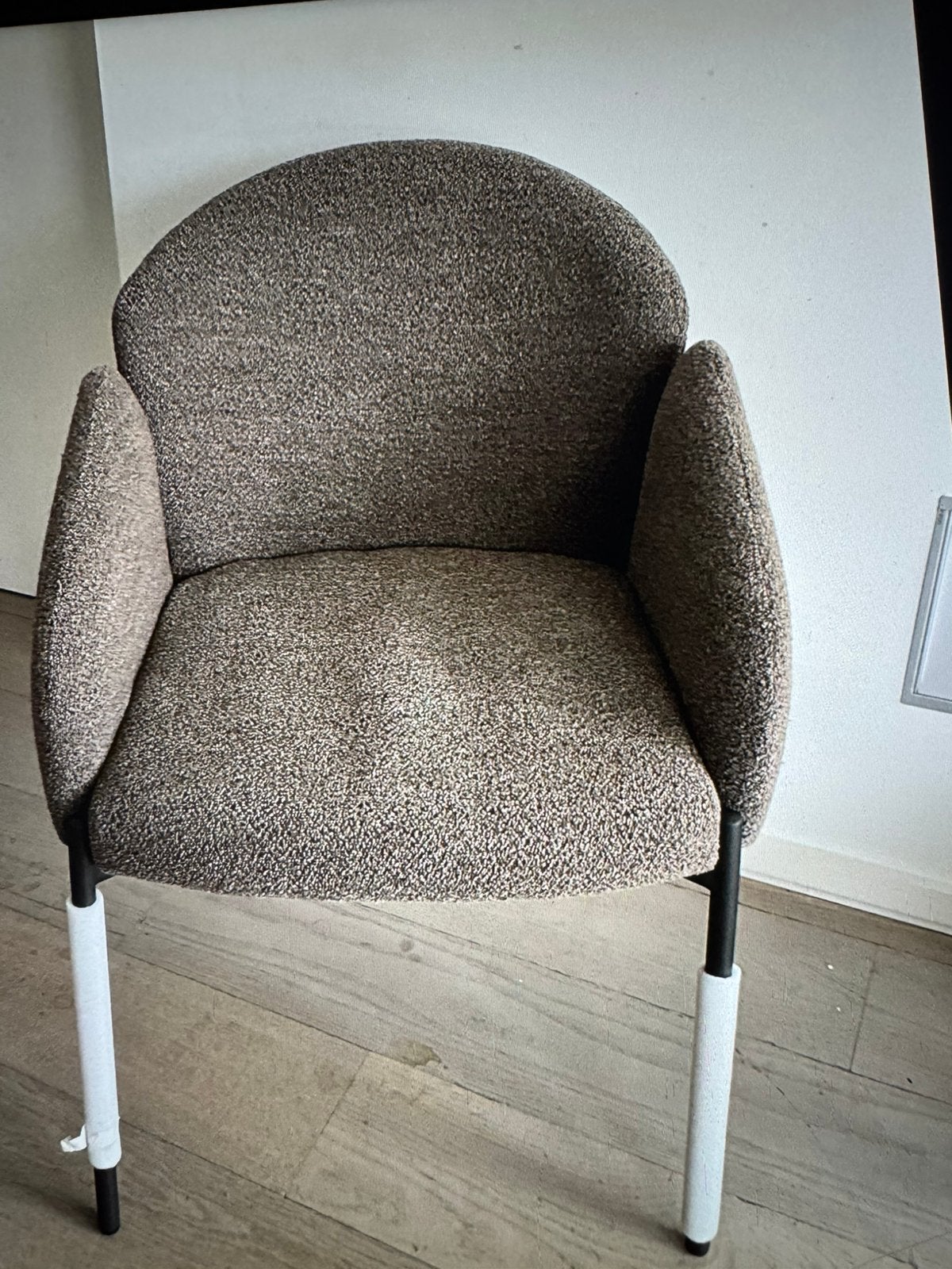 Fauteuil d'appoint en métal et tissu noir, Enlèvement, Neuf, Métal