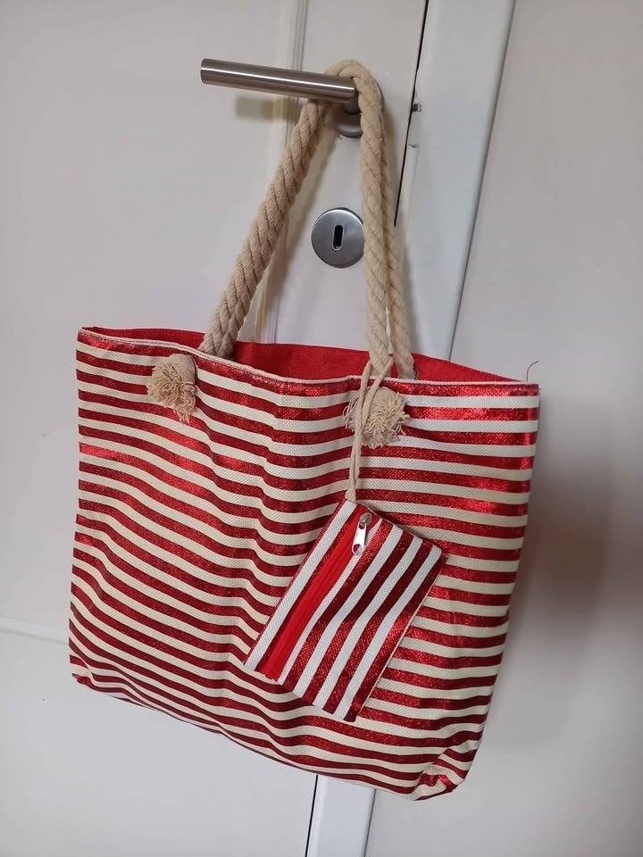 Sac de plage avec pochette, Enlèvement, Comme neuf