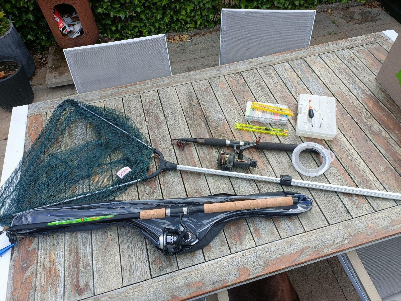 Vishengels en schepnet