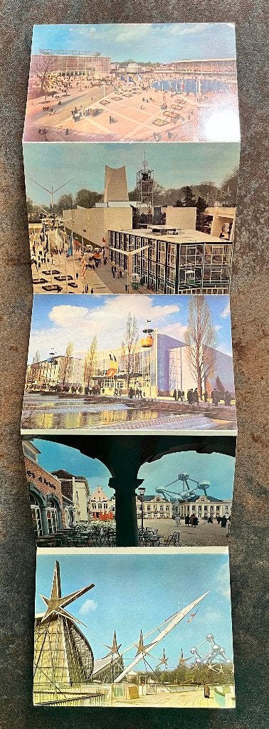 Ensemble de cartes postales souvenirs Expo 58 Bruxelles, Envoi, 1940 à 1960, Non affranchie, Bruxelles (Capitale)