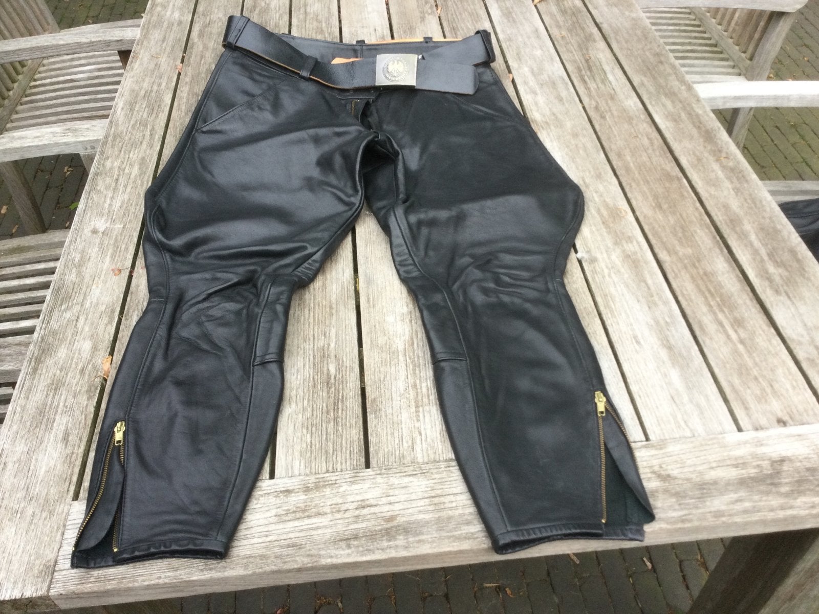Leder broek 42/90 VK 79 Berlin, Broek | leer, Heren, VK 79 Berlin Company Germany, Ophalen of Verzenden
