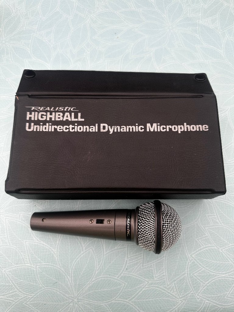 Microfoon Realistic Highball 33-984A, Musique & Instruments, Enlèvement, Utilisé, Micro chant