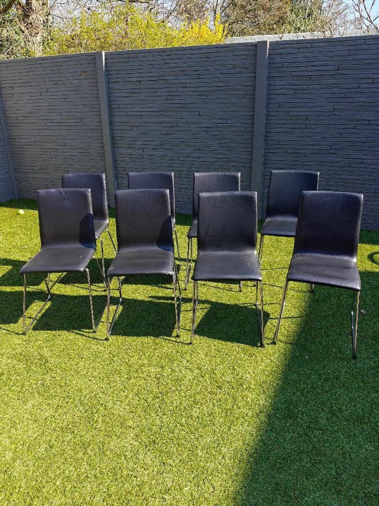 eetkamerstoelen design, Huis en Inrichting, Stoelen, Ophalen, Gebruikt, Zwart, Design modern