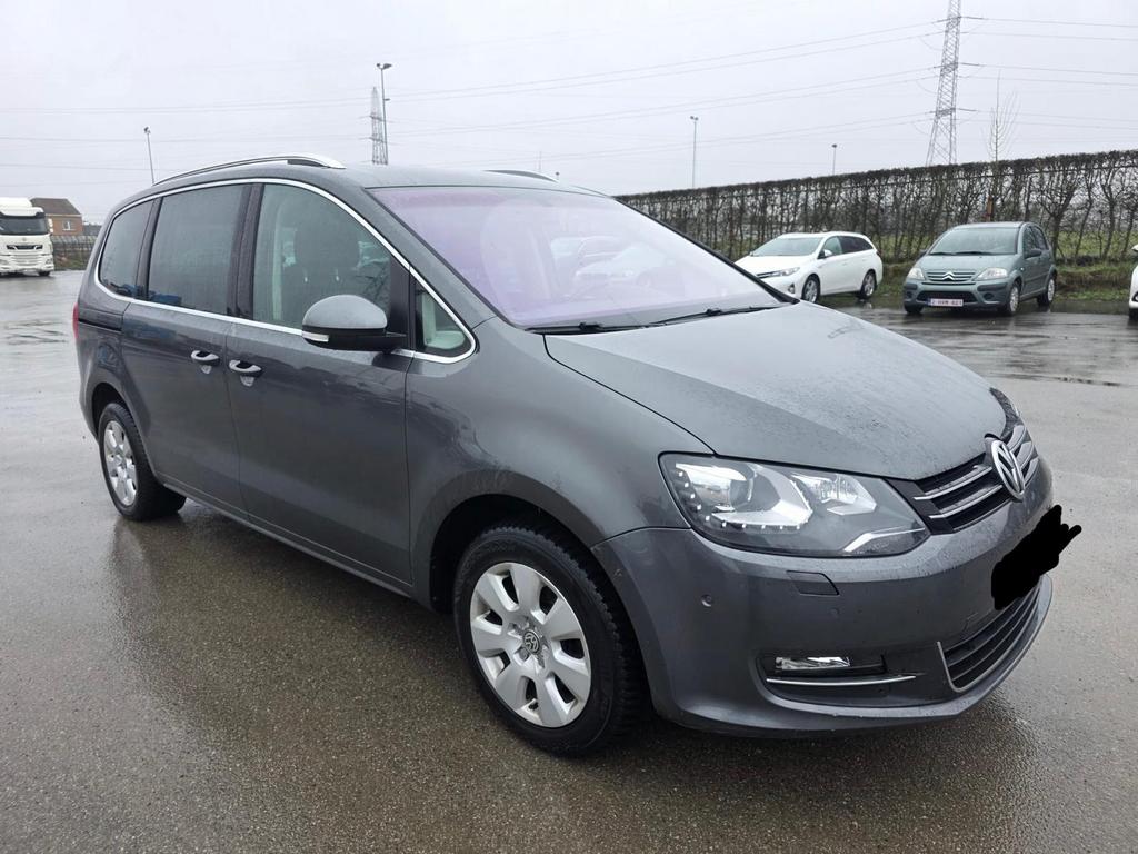 Volkswagen Sharan 2.0 Tdi Automatik 7 zitplaatsen, Auto's, Automaat, Euro 5, Monovolume, Zwart