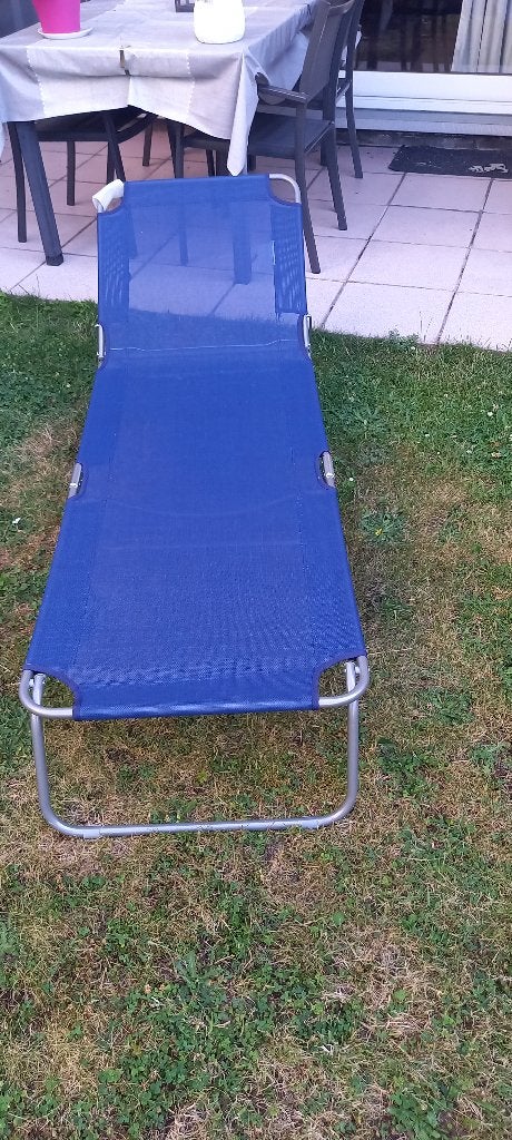 LIGBED IN PERFECTE BSTAAT, Ophalen, Zo goed als nieuw, Aluminium, Inklapbaar