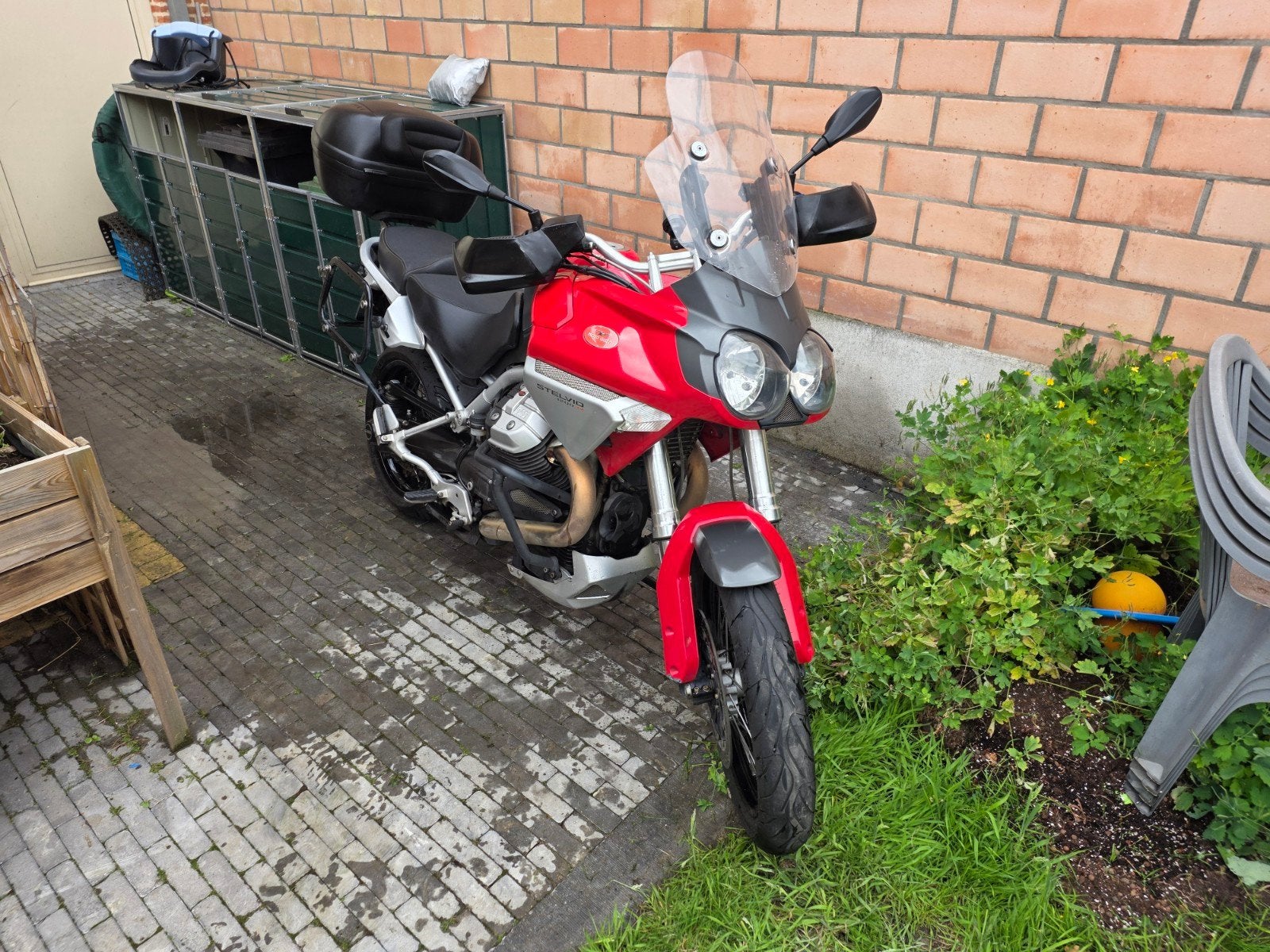 Moto Guzzi Stelvio 1200 bj 2009, Motoren, 2 cilinders, Cardan-aandrijving, Motorrijbewijs A, Gebruikt