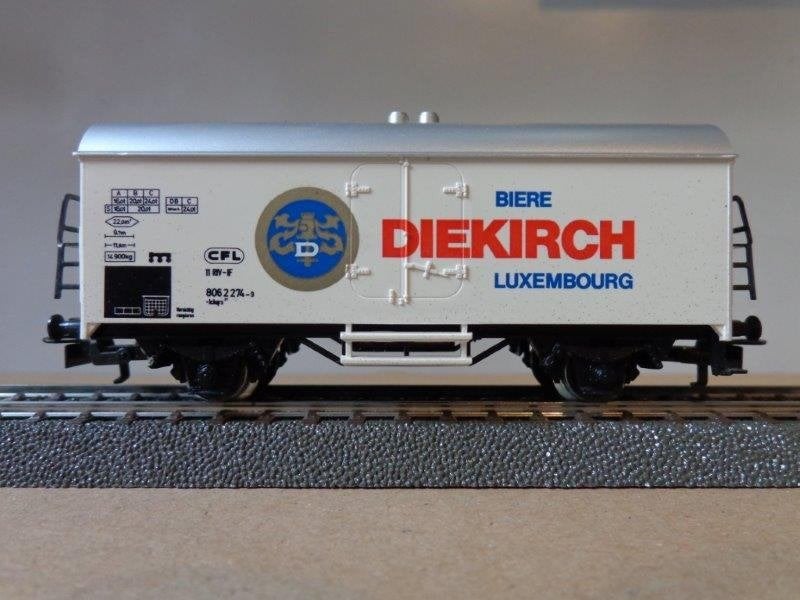 Marklin ho CFL Wagon publicitaire Bière 'DIEKIRCH'., Ophalen of Verzenden, Nieuw, Wagon, Märklin