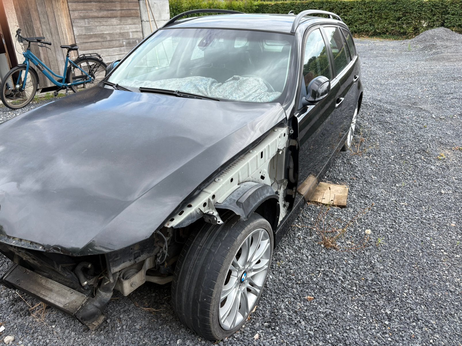 Bmw e91 320d 2006 m47 motor, 1998 cc, Zwart, BMW, Ophalen