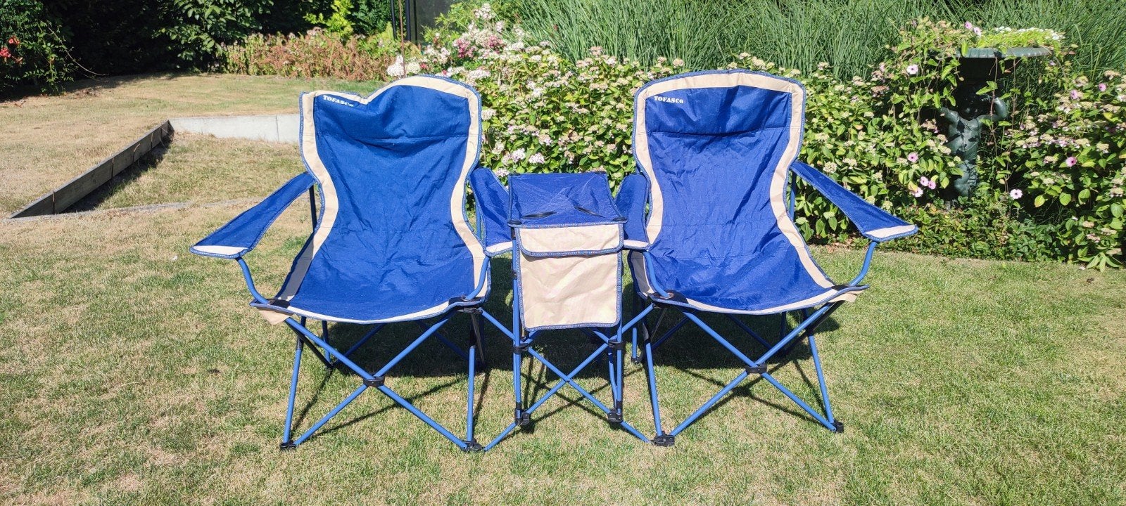 2 chaises camping et table pliable, Enlèvement