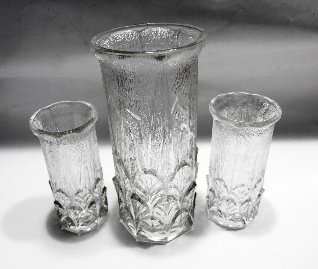 3 vases vintage 1970's assortis en verre de Fidenza Italy, Ophalen of Verzenden