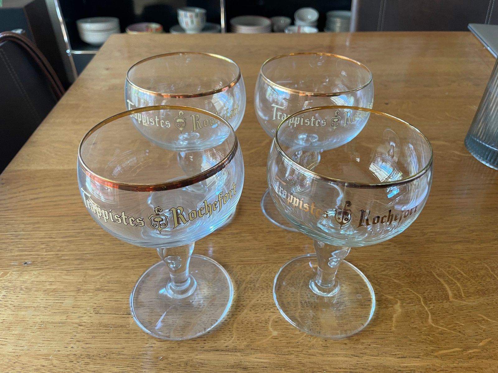 4 Rochefort glazen, Verzamelen, Biermerken, Nieuw, Ophalen