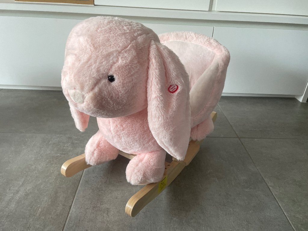 Hobbelpaard schommelpaard konijn roze, Ophalen