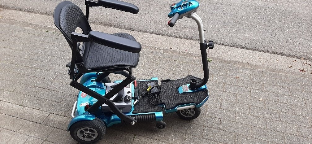Heartway Brio opvouwbare 4-wielscootmobiel met lunchtbanden, Diversen, 10 km/u of minder, 16 t/m 25 km, Zo goed als nieuw, Ophalen