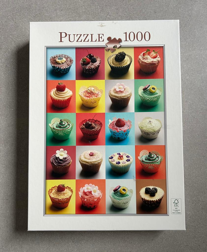 Puzzle 1000 - Cupcakes - 1000 st, Hobby en Vrije tijd, Ophalen of Verzenden, 500 t/m 1500 stukjes, Nieuw, Legpuzzel