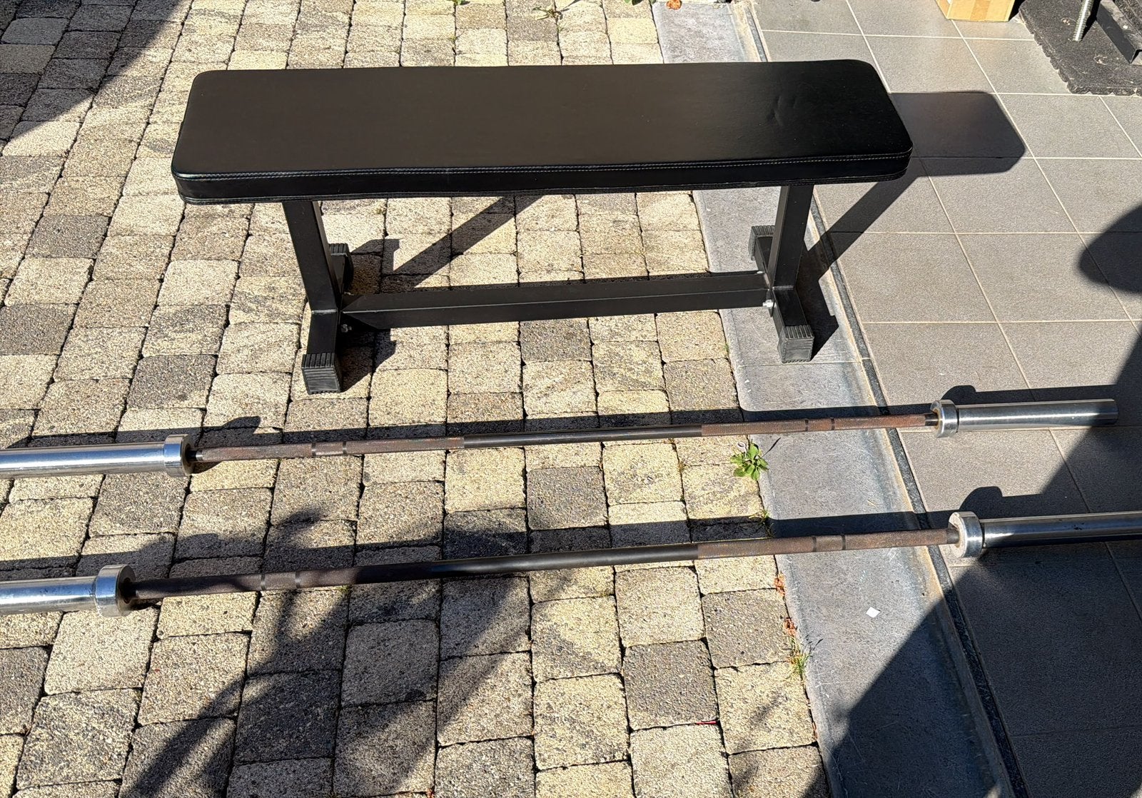 Fitness bar en bankje, Ophalen, Zo goed als nieuw