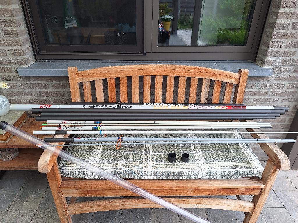 Garbolino karperstok/3 topsets/kantstok/Colmic Hardcase, Ophalen, Gebruikt, Vaste hengel