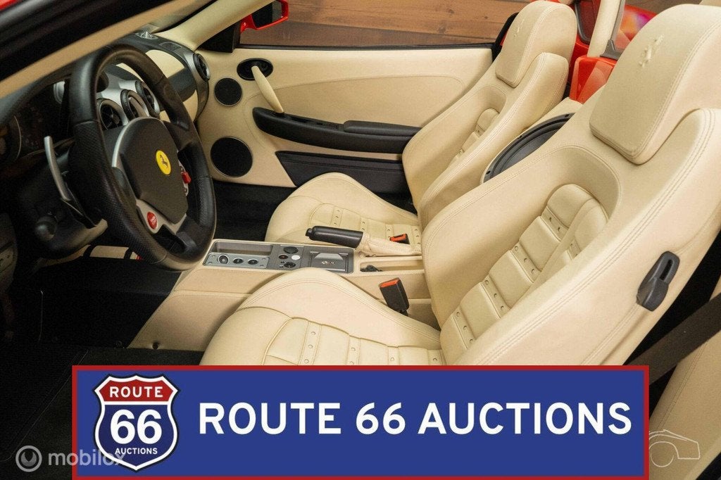 Ferrari F430 Spider F1 | 2006 | Route 66 Auctions, Auto's, Ferrari, Gebruikt, Zwart, Bedrijf, Handgeschakeld