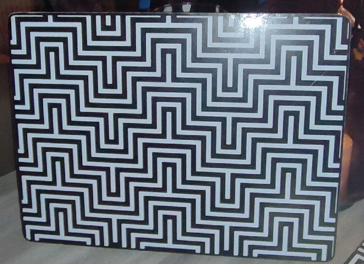 sets de table labyrinthe géométrique style Bauhaus, Enlèvement ou Envoi, Noir