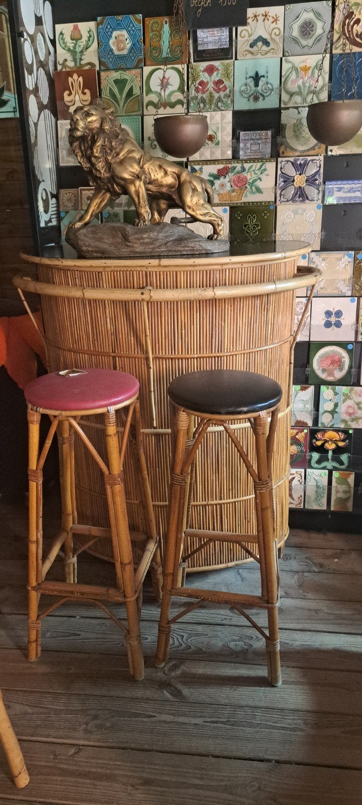 Vintage bamboe Tiki bar, Huis en Inrichting, Barren, Ophalen