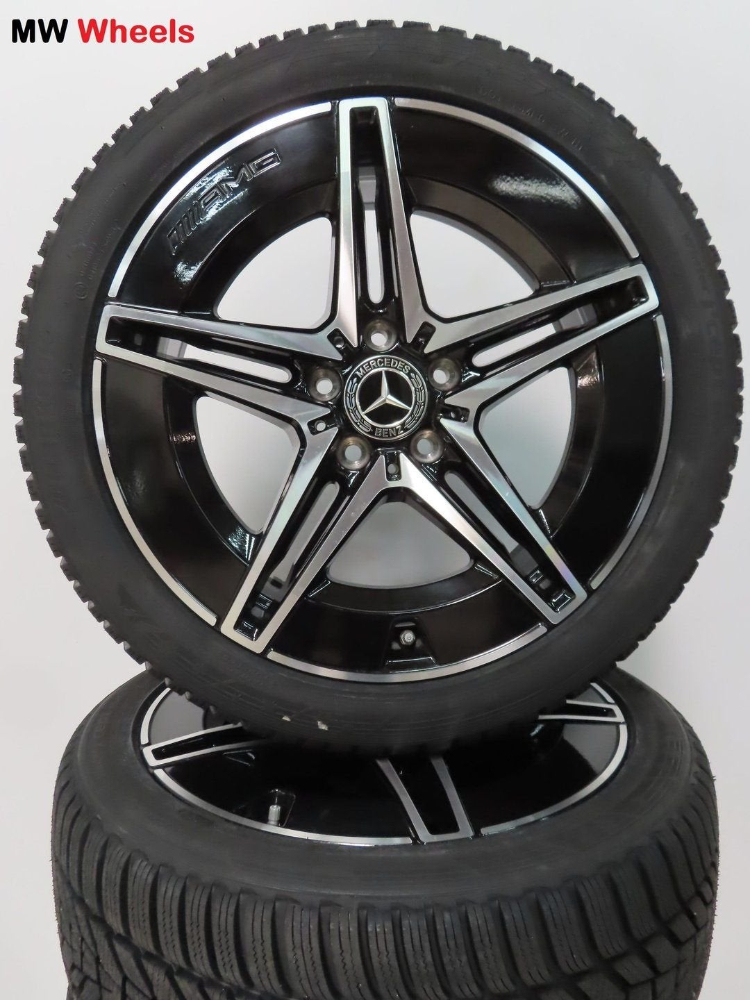 Mercedes C klasse W206 AMG 18 inch velgen winterbanden nieuw, 18 inch, Gebruikt, -, -