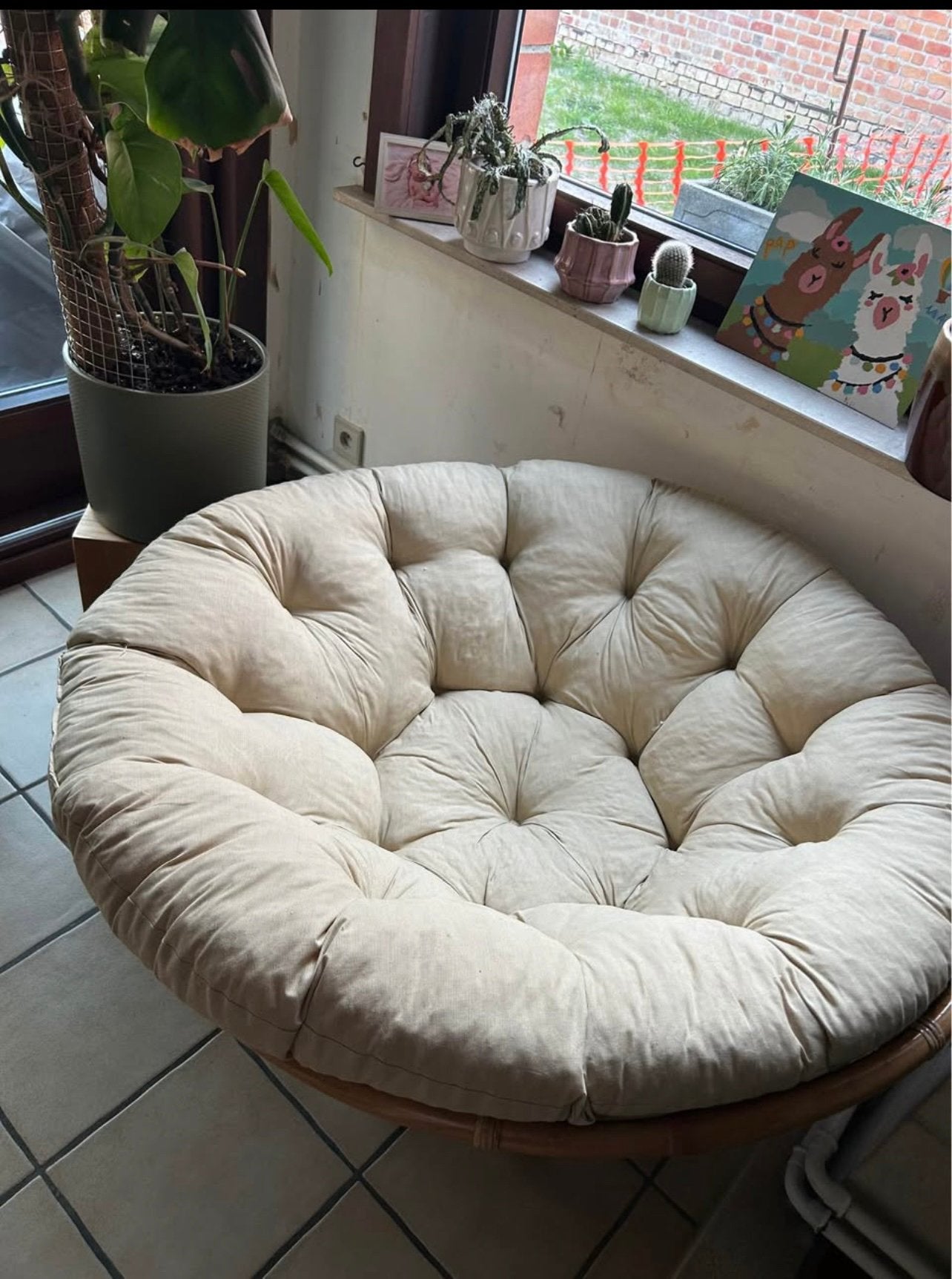 Chaise en rotin, Maison & Meubles, Enlèvement, Comme neuf, 100 à 125 cm