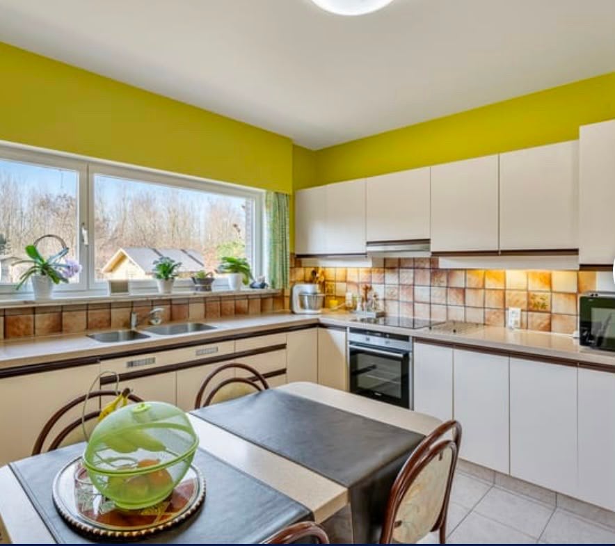 Kitchen cabinet, Enlèvement, Utilisé, Crème, Cuisine à mur double