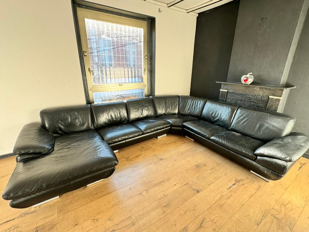 Canapé en cuir, Maison & Meubles, Enlèvement, Utilisé, Quatre personnes ou plus, Banc d'angle