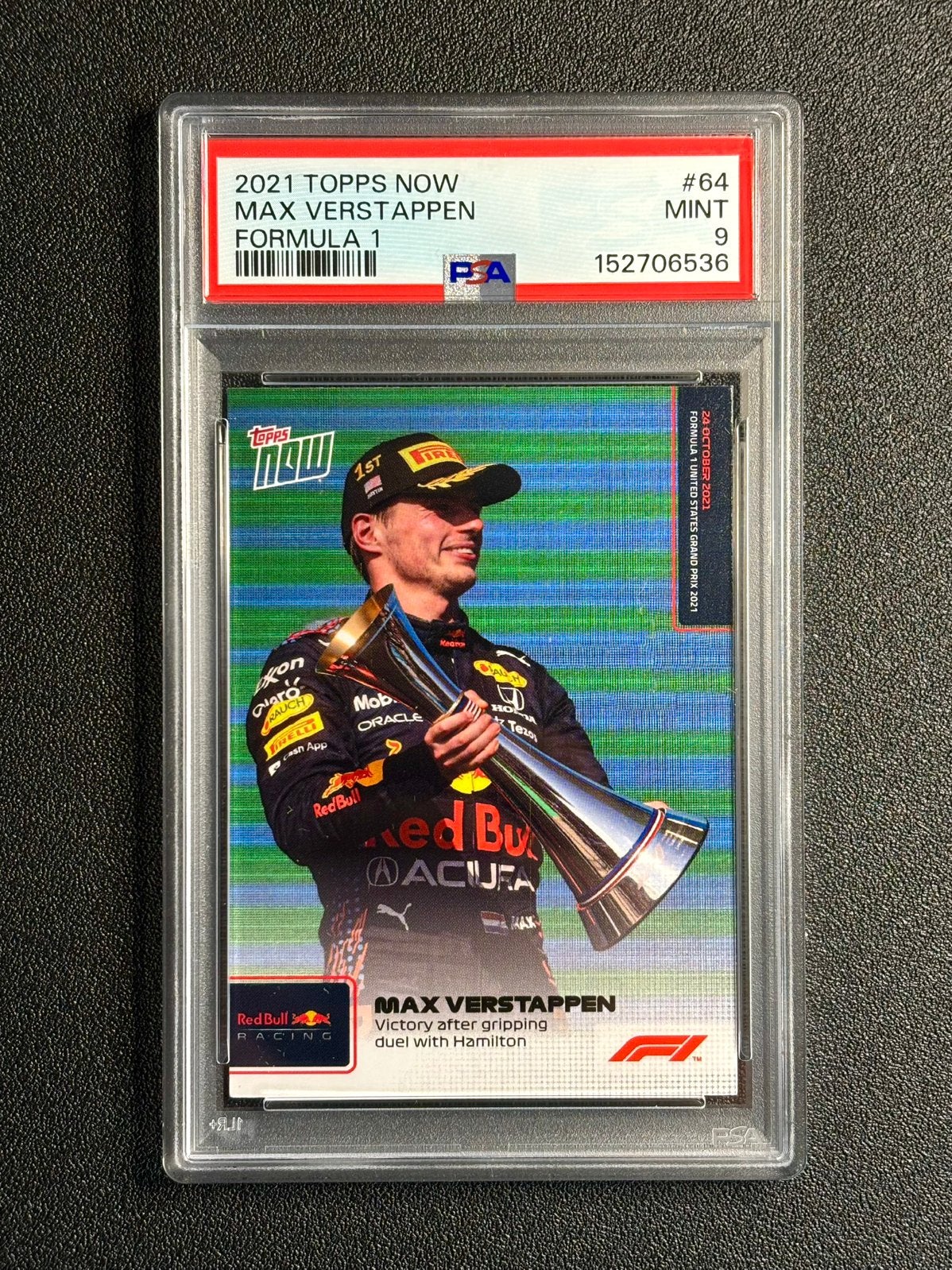 PSA 9 Max Verstappen Topps Now F1 64, Ophalen of Verzenden, Nieuw, Plaatje