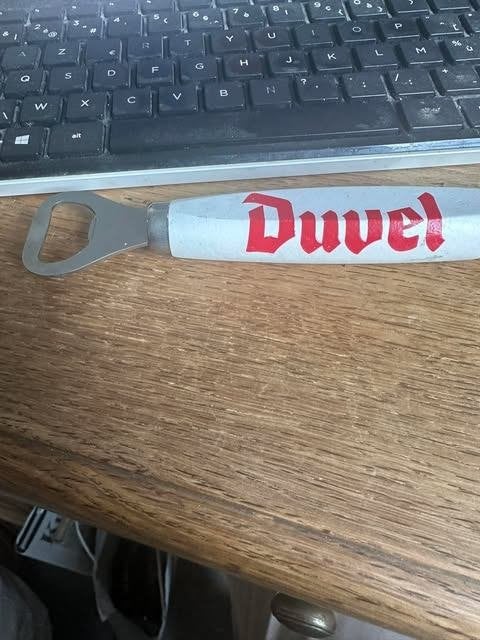 ouvre-porte double en bois, Collections, Enlèvement, Comme neuf, Ouvre-bouteille, Duvel