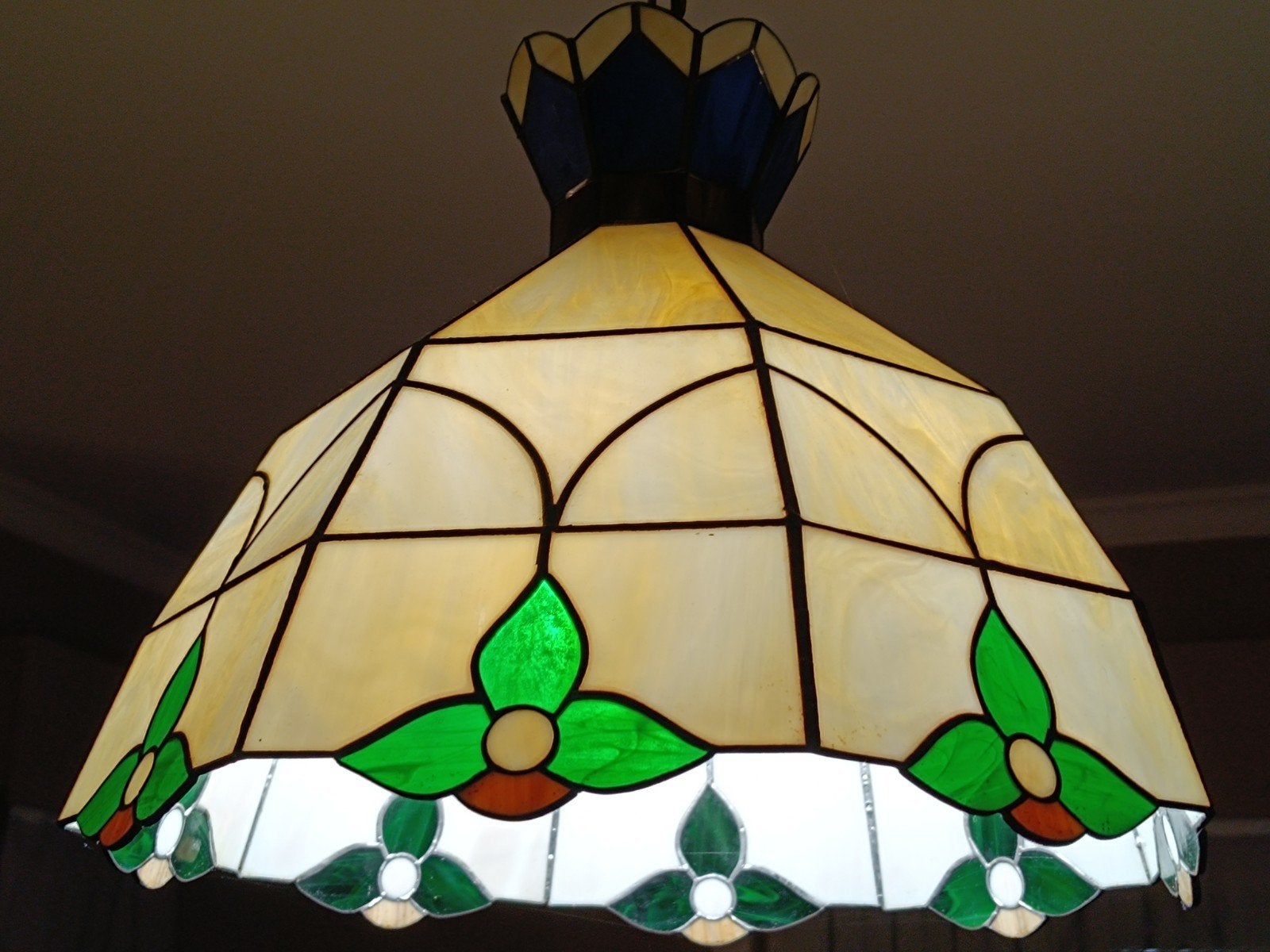 Art Deco lusters glas in lood, Antiek en Kunst, Ophalen