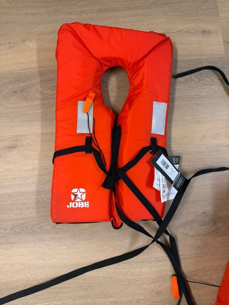 oranje reddingsvest met fluitje - 5 stuks, Watersport en Boten, Ophalen, Gebruikt, Dame of Heer