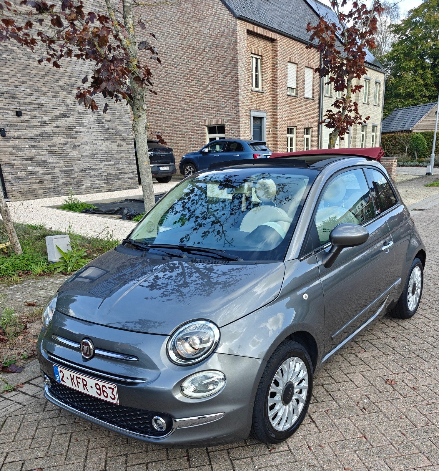 Fiat 500 cabrio lounge slechts 30.000 km, Autos, Achat, Euro 6, Cabriolet, Boîte manuelle