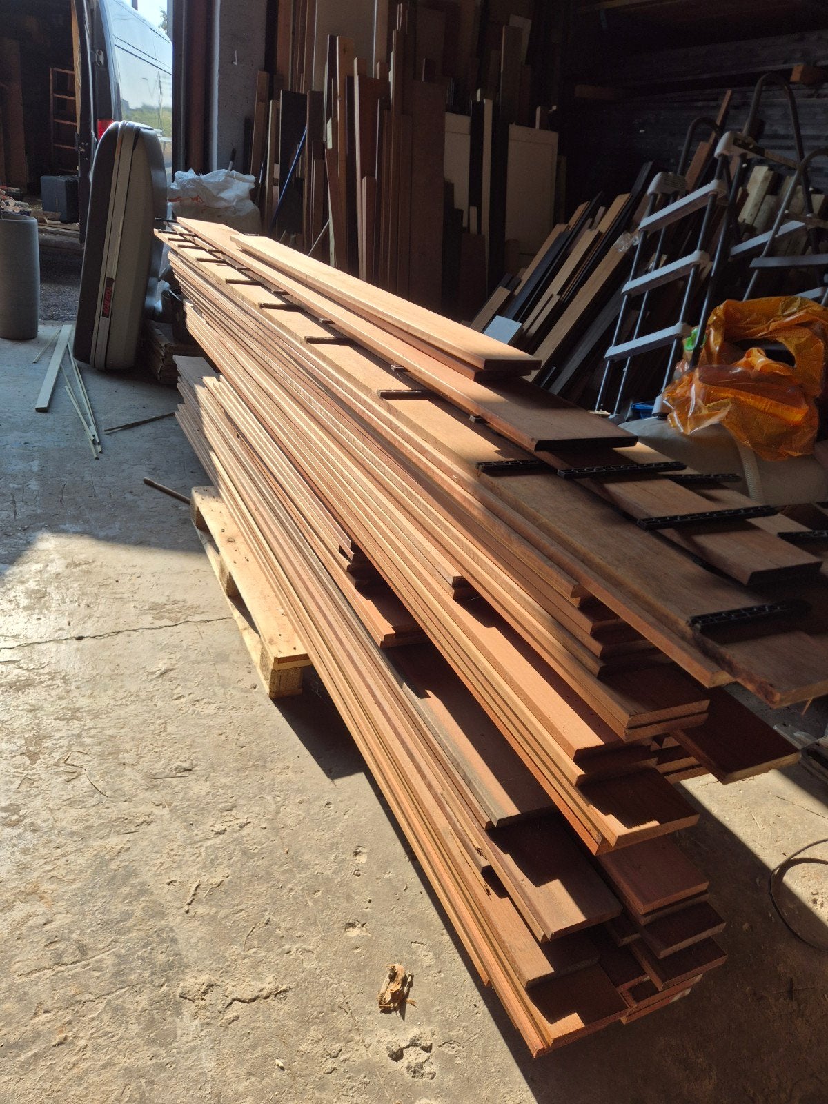 43m2 Ongebruikt tropisch hardhout (Jatoba), Tuin en Terras, Ophalen