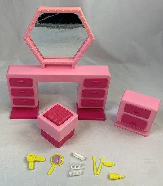 Barbie Make Me Pretty Arco Mattel Kaptafel Set 7944 1987 80s, Kinderen en Baby's, Verzenden, Zo goed als nieuw, Barbie