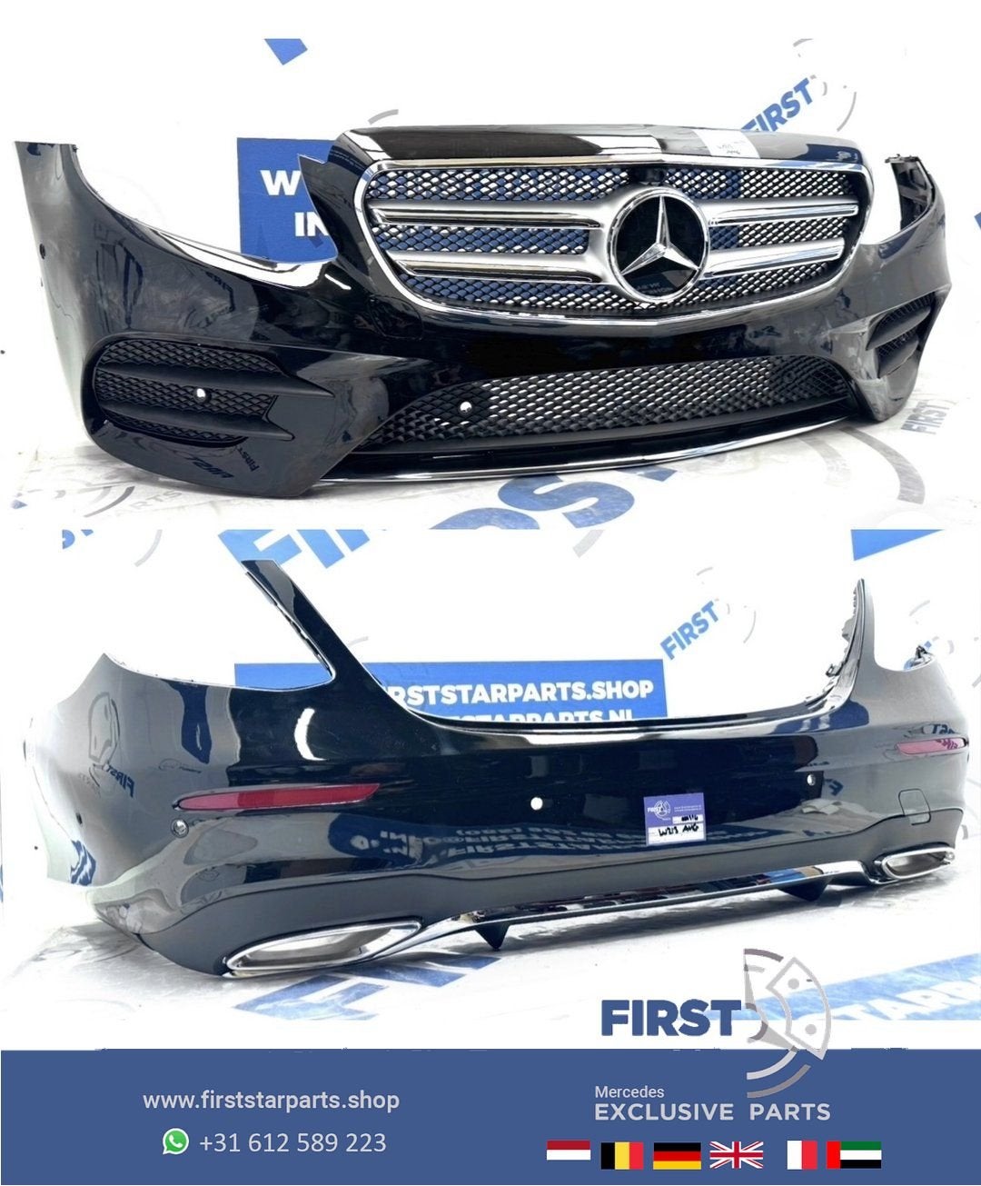W213 BUMPER AMG PAKKET voorbumper + achterbumper SET COMPLEE, Utilisé, Avant, -, -
