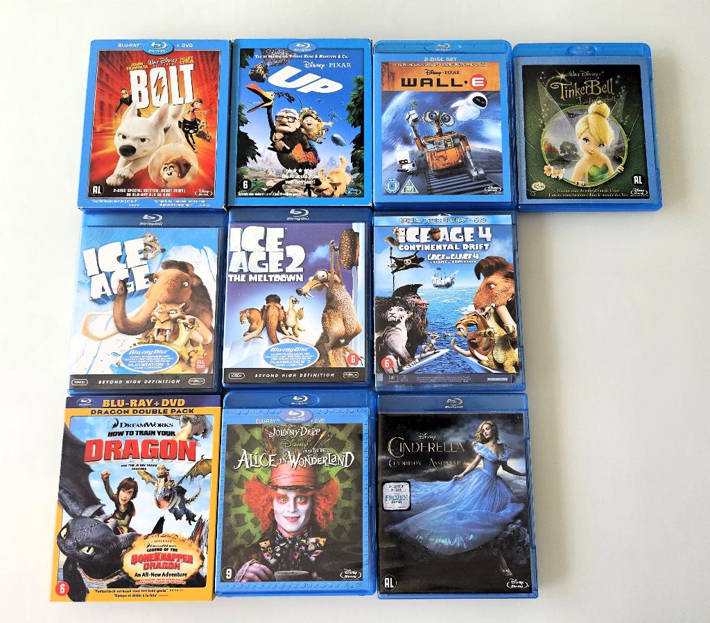 10 Walt Disney en kinder blu ray s, Enlèvement ou Envoi