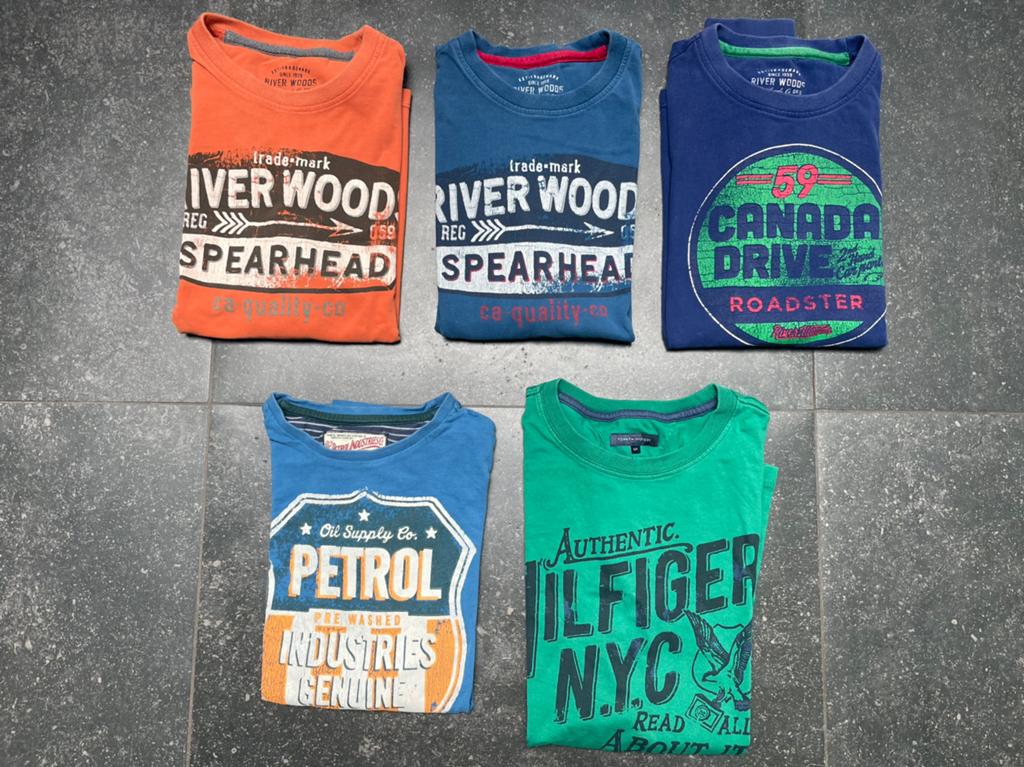 Lot van 5 t-shirts met lange mouwen maat 164., Ophalen of Verzenden, Gebruikt, Jongen, Shirt of Longsleeve