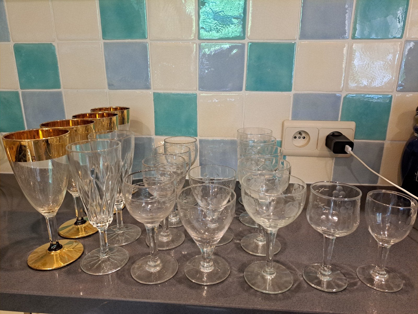 Verres de digestif, vin ou champagne., Collections, Enlèvement