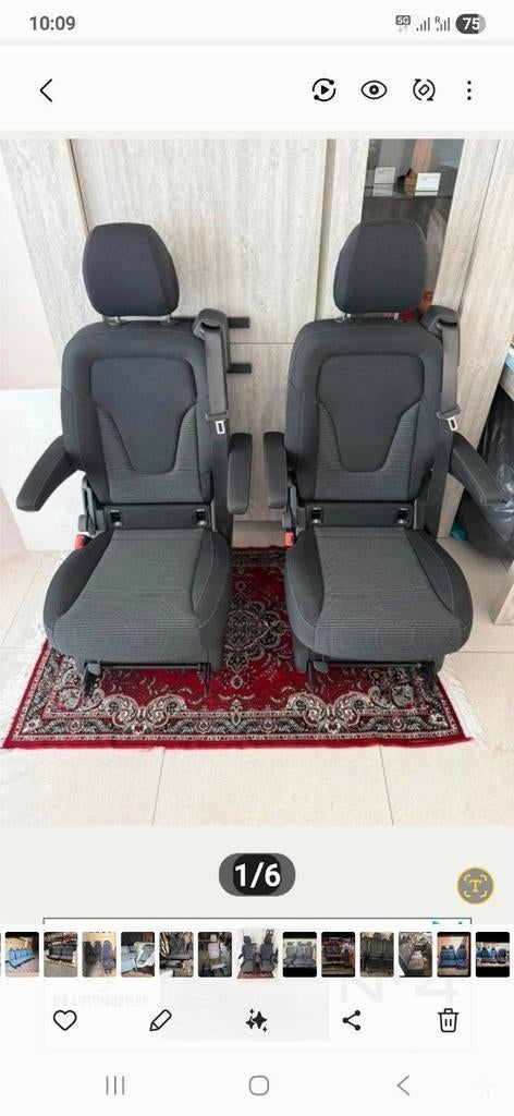 Santiago-stoffen stoelen Mercedes klasse v 250 300 447 nieuw, Auto-onderdelen, Ophalen of Verzenden