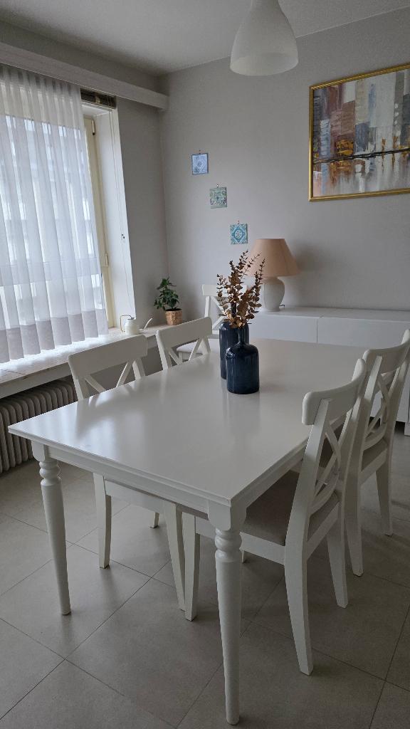 Table à manger, 6 chaises et buffet Ikea, Enlèvement, Utilisé, Scandinavian, Modern, 4 à 6 chaises