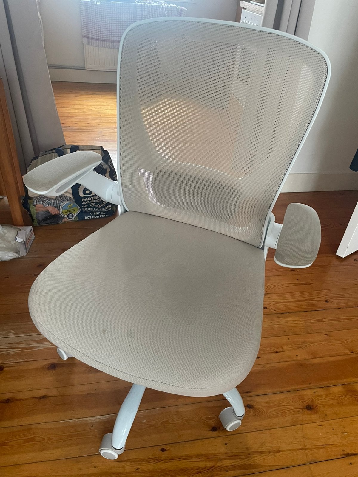 Fauteuil de bureau songmics, Maison & Meubles, Enlèvement, Utilisé, Blanc, Chaise de bureau