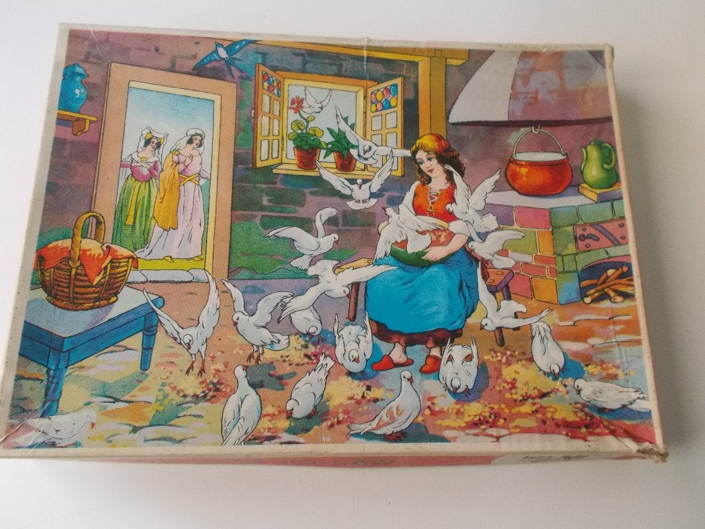 Houten puzzel Assepoester vintage, Antiek en Kunst, Ophalen of Verzenden