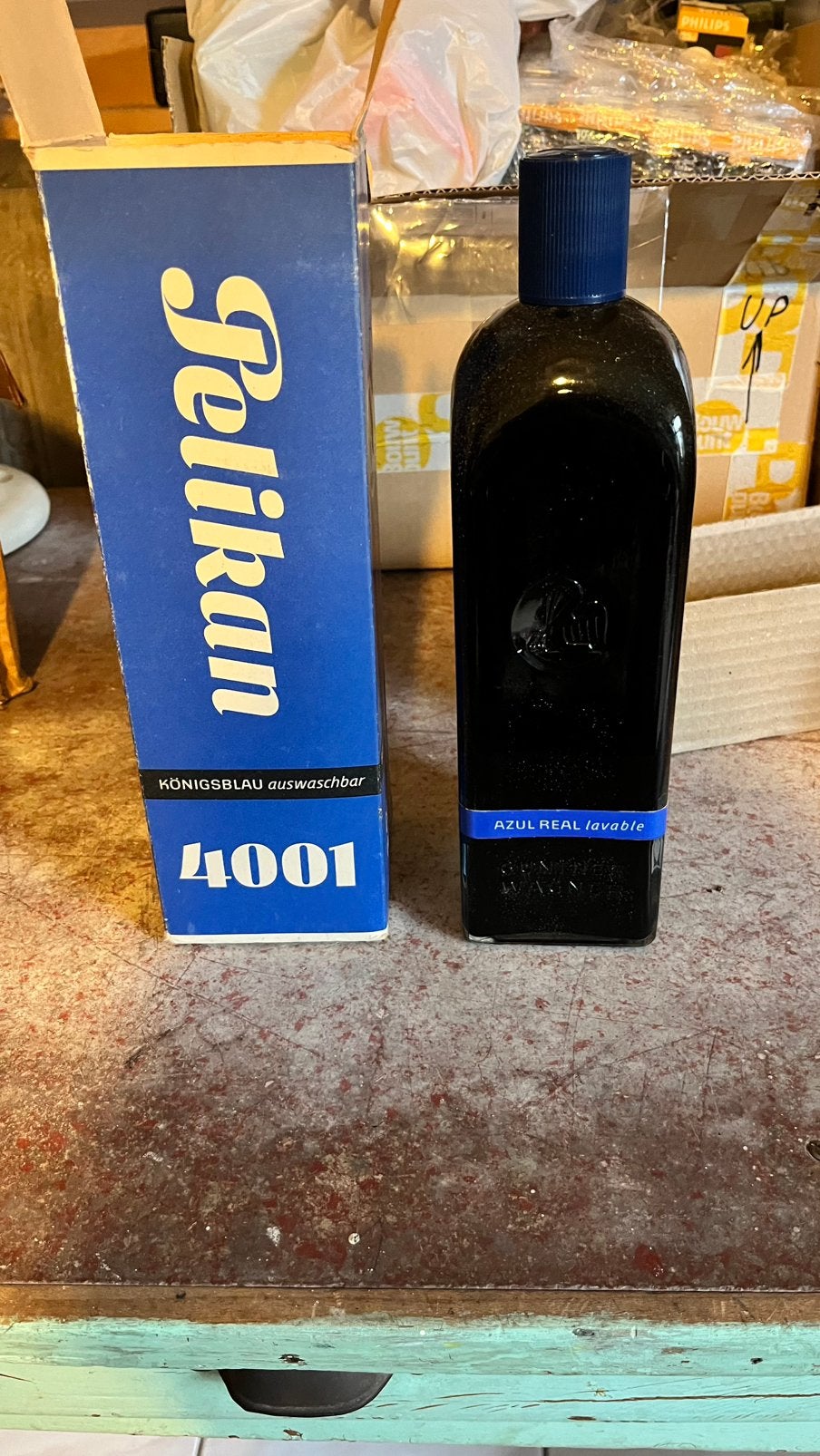 Inkt pelikan 4001 ongeopende liter fles, Ophalen, Zo goed als nieuw